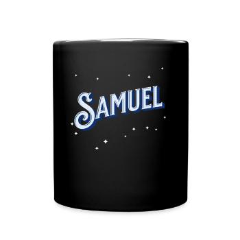 Samuel Namen personalisiert - Tasse einfarbig - Schwarz - Vorne