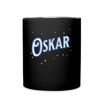 Oskar Namen personalisiert - Tasse einfarbig - Schwarz - Vorne