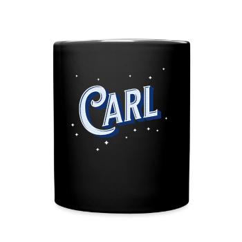 Carl Namen personalisiert - Tasse einfarbig - Schwarz - Vorne