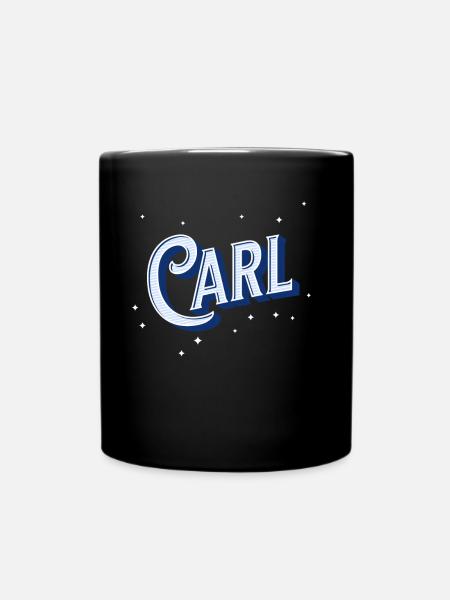 Carl Namen personalisiert - Tasse einfarbig - Schwarz