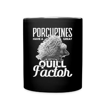Porcupines great Quill Factor Stachelschwein - Tasse einfarbig - Schwarz - Vorne