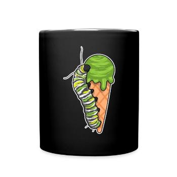 Glace gaufrée Chenille - Mug uni - noir - Devant