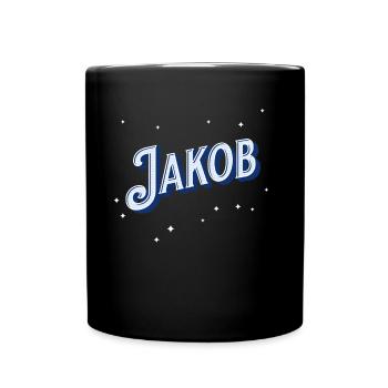Jakob name personalized - Full Colour Mug - black - Front