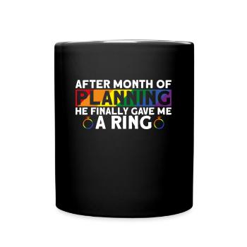 Gay Groom Gay Wedding Gay - Full Colour Mug - black - Front