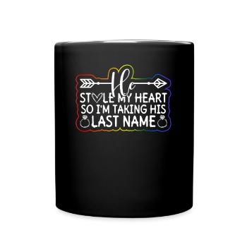 Gay Groom Gay Wedding Gay - Full Colour Mug - black - Front