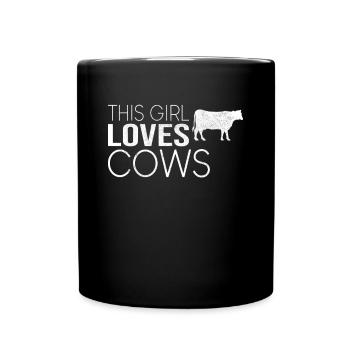 Dicton de la vache fille - Mug uni - noir - Devant