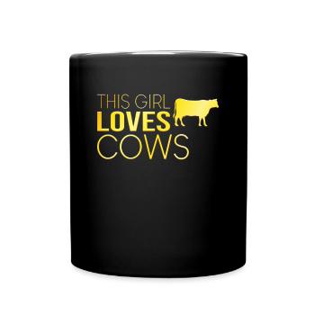 Dicton de la vache fille - Mug uni - noir - Devant