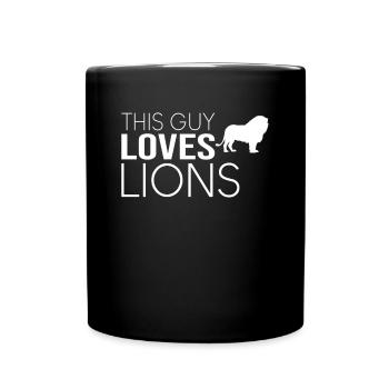 Type Lion Saying - Full Colour Mug - black - Front