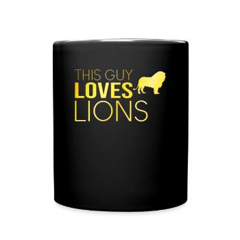 Type Lion Saying - Full Colour Mug - black - Front
