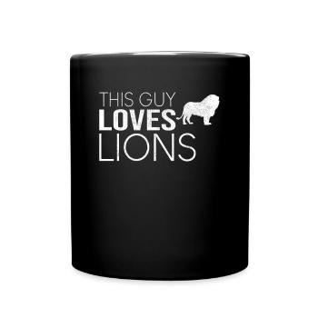 Type Lion Saying - Full Colour Mug - black - Front