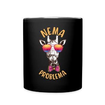 Girafe Nema Problema Girafe Lover Drôle Girafe - Mug uni - noir - Devant