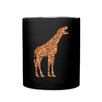 Funny Giraffe Dinosaur Giraffe With Dino Head Funn - Full Colour Mug - black - Front