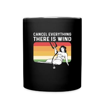 Annulez tout ce qui est vent. - Mug uni - noir - Devant