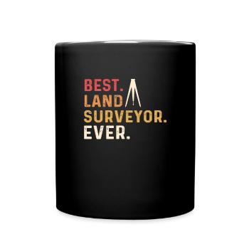 Bester. Landvermesser. Immer. Landgutachter. - Tasse einfarbig - Schwarz - Vorne