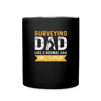 Géomètre. Cartographe. Arpenteur-géomètre. - Mug uni - noir - Devant