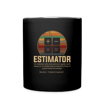 estimator definition, estimator - Tasse einfarbig - Schwarz - Vorne