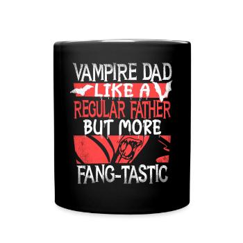 Papa vampire Halloween - Mug uni - noir - Devant