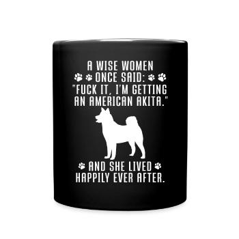 Akita Inu américain - Mug uni - noir - Devant