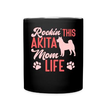 Akita Inu américain - Mug uni - noir - Devant