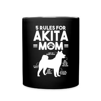 Akita Inu américain - Mug uni - noir - Devant
