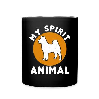 Akita Inu américain - Mug uni - noir - Devant