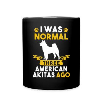 Akita Inu américain - Mug uni - noir - Devant