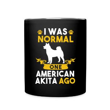 Akita Inu américain - Mug uni - noir - Devant