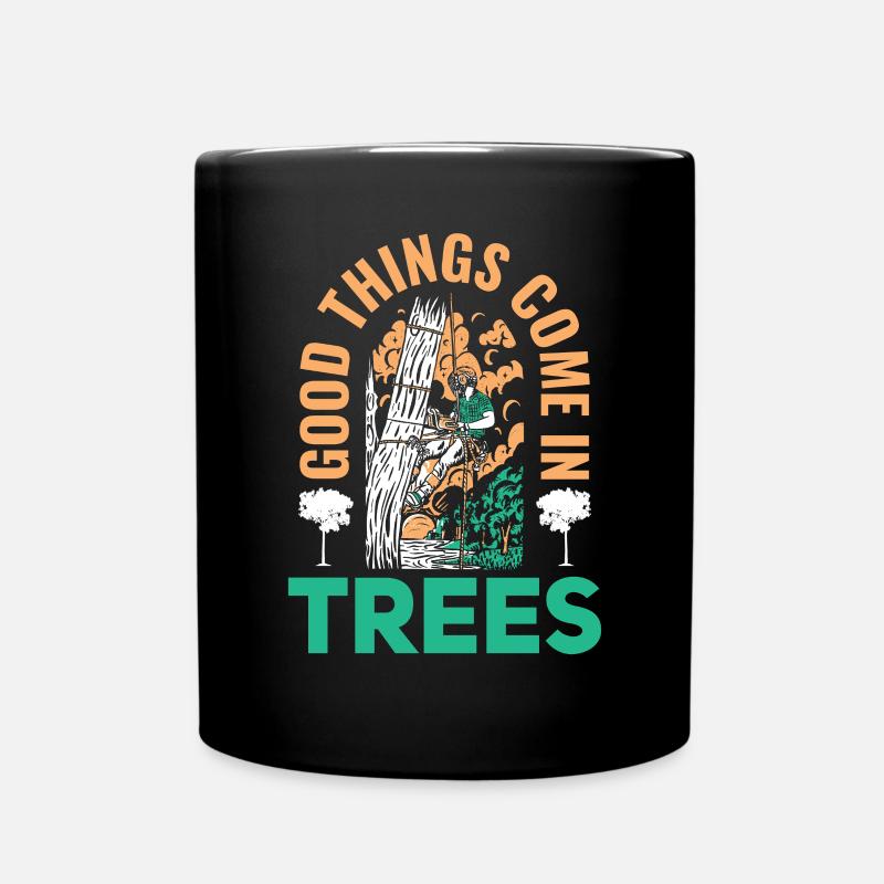 Baumkletterer Arborist Holzfäller Baumpfleger - Tasse einfarbig - Schwarz