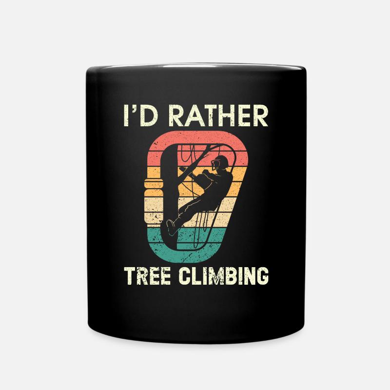 Baumkletterer Arborist Holzfäller Baumpfleger - Tasse einfarbig - Schwarz