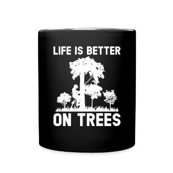 Grimpeur Arboriculteur Bûcheron Arboriculteur - Mug uni - noir - Devant
