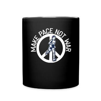 Speed up instead of war runner marathon - Full Colour Mug - black - Front