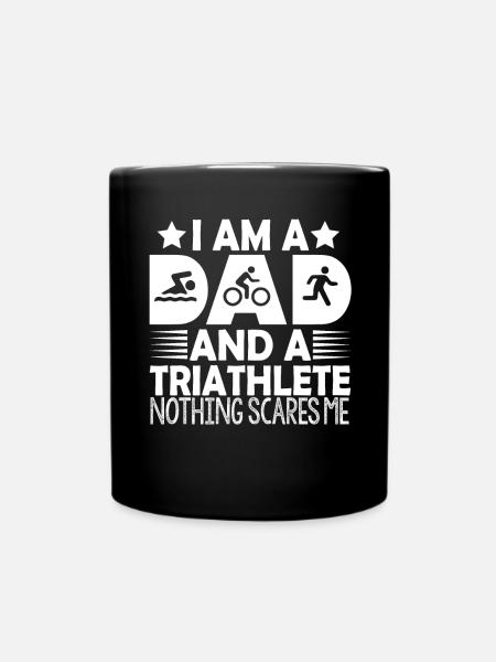 Je suis un père et un triathlète Rien - Mug uni - noir