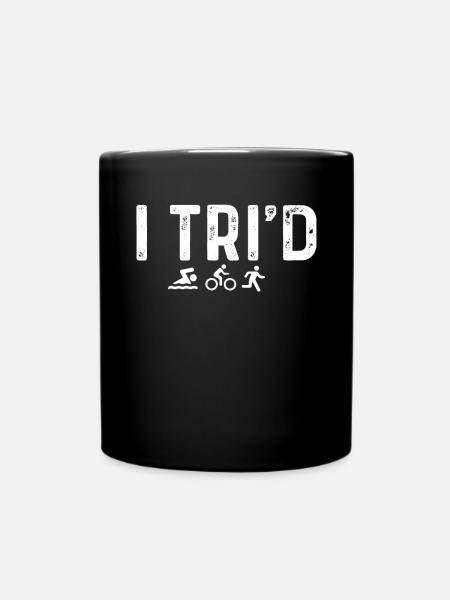 I Tri'd Triathlon - Tasse einfarbig - Schwarz