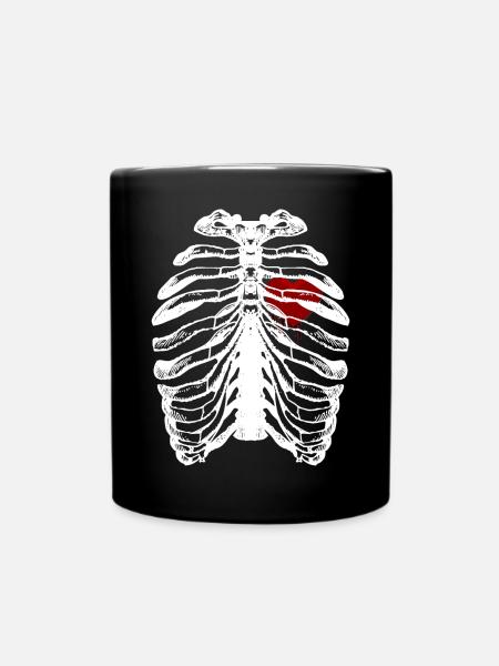 Skelett - Tasse einfarbig - Schwarz