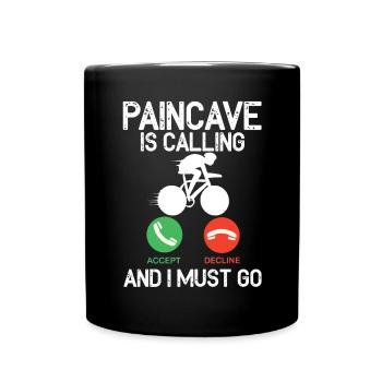 Paincave Is Calling And I Must Triathlon - Full Colour Mug - black - Front