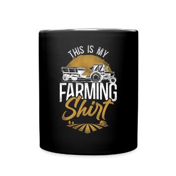 Farming Farmer Tractor Vintage - Tasse einfarbig - Schwarz - Vorne