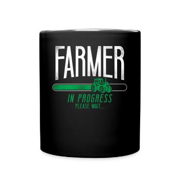 Farming Farmer Tractor Vintage - Tasse einfarbig - Schwarz - Vorne