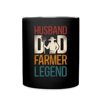 Farming Farmer Dad Father Tractor - Full Colour Mug - black - Front