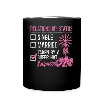 Farming Farmer Girl Girlfriend - Tasse einfarbig - Schwarz - Vorne