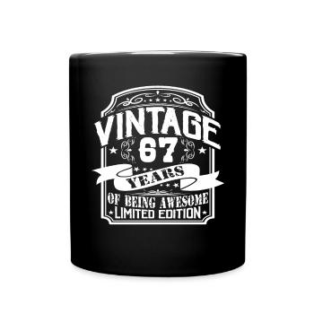 Birthday Vintage 67 Years Limited Edition - Full Colour Mug - black - Front