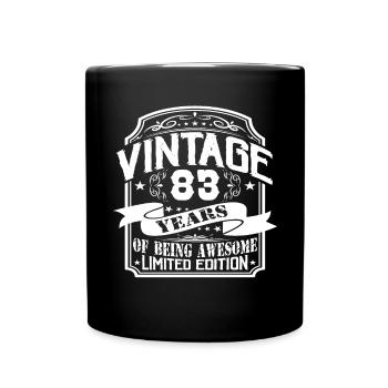 Birthday Vintage 83 Years Limited Edition - Full Colour Mug - black - Front