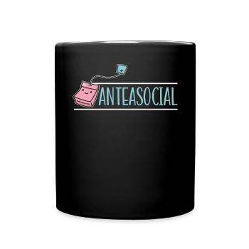 Anteasocial Buveur de thé Introverti Introverti - Mug uni - noir - Devant