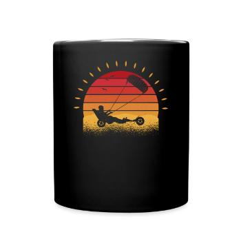 Strand-Kite Windracer Land-Kite Kite-Strandsegler - Tasse einfarbig - Schwarz - Vorne