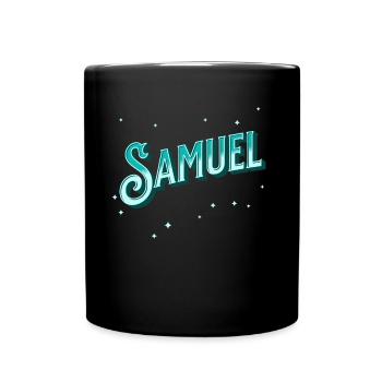 Samuel Namen personalisiert - Tasse einfarbig - Schwarz - Vorne