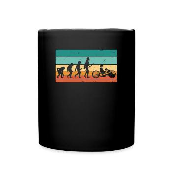 Vintage Evolution Handbike - Full Colour Mug - black - Front