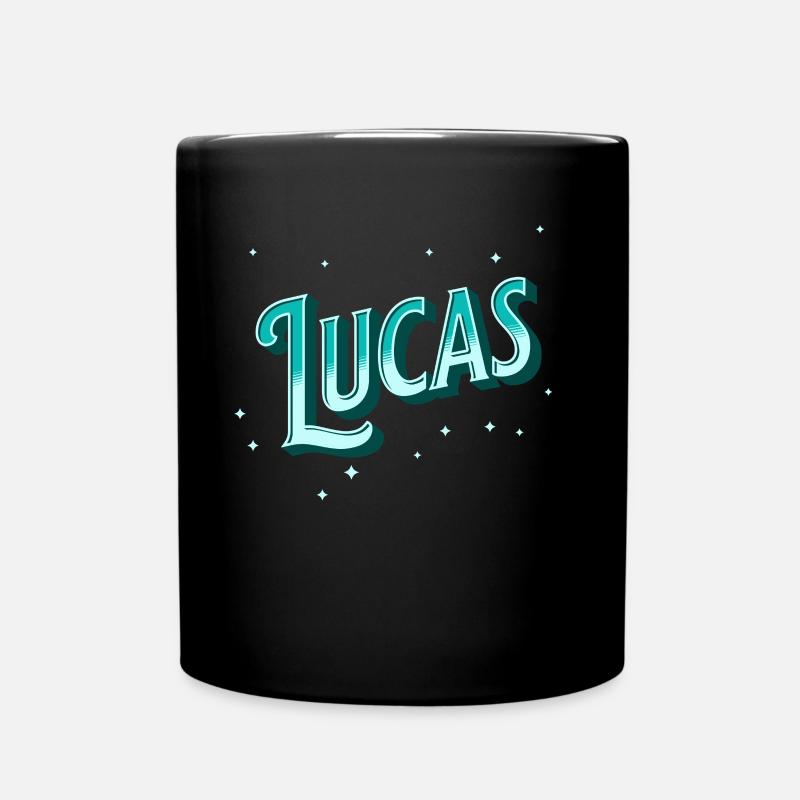Lucas Namen personalisiert - Tasse einfarbig - Schwarz
