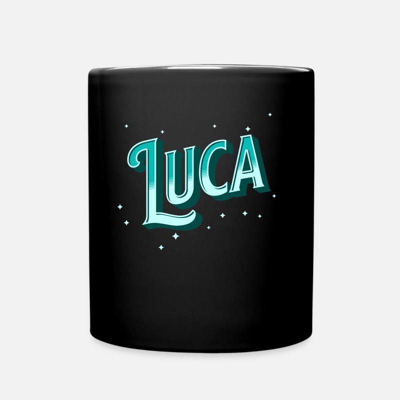 Luca Namen personalisiert - Tasse einfarbig - Schwarz