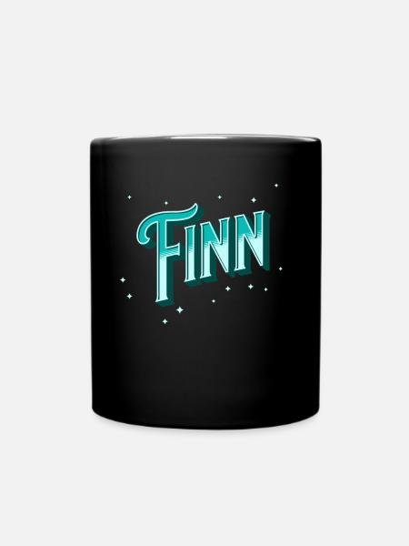 Finn Namen personalisiert - Tasse einfarbig - Schwarz