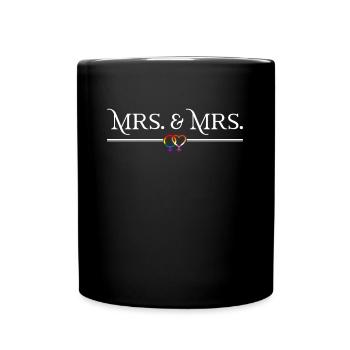 Mrs. & Mrs. - Mariage lesbien Mariage Gay - Mug uni - noir - Devant