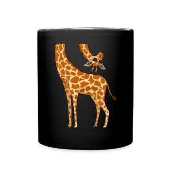 Funny Giraffe Zoo Animal Giraffe Lover Zoo Giraffe - Full Colour Mug - black - Front